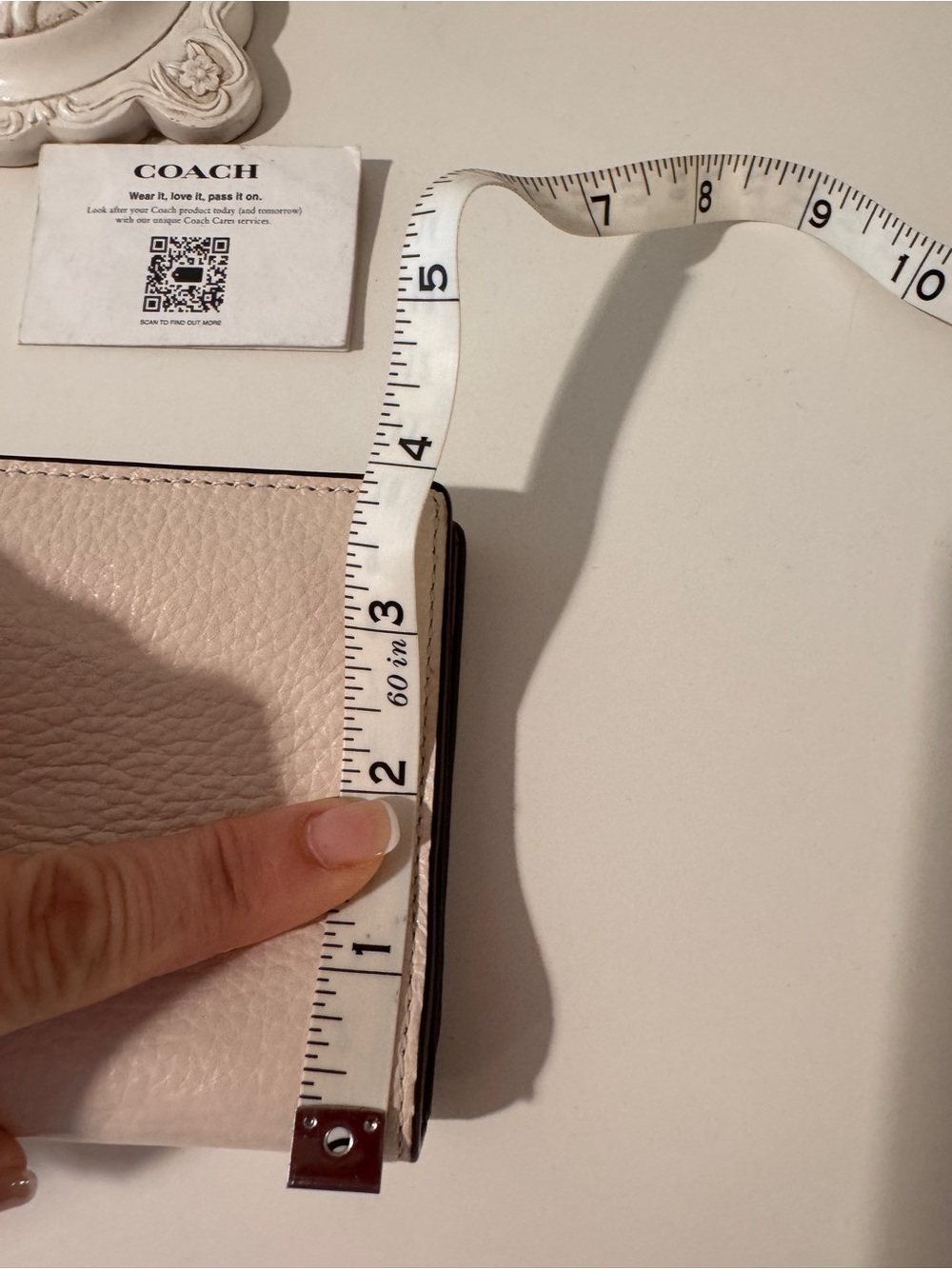 Coach Pebbled Leather Wallet in Soft Cream with Gold Logo - Picture 12 of 15